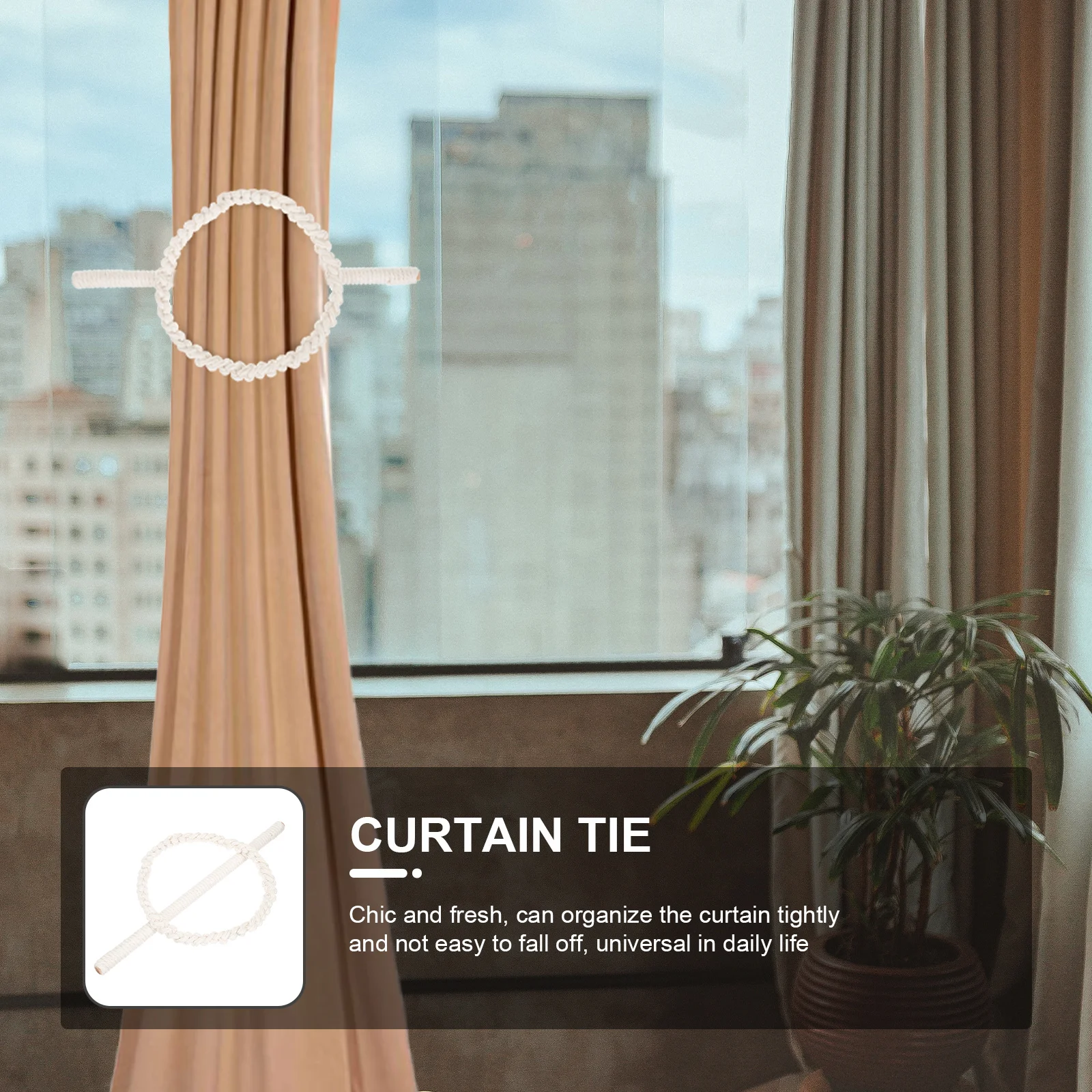 

1Set Creative Bohemian Cotton Curtain Tieback Hand-Woven Decorative Holdback Home Indoor Curtain Binding Strap Fresh Chic Style