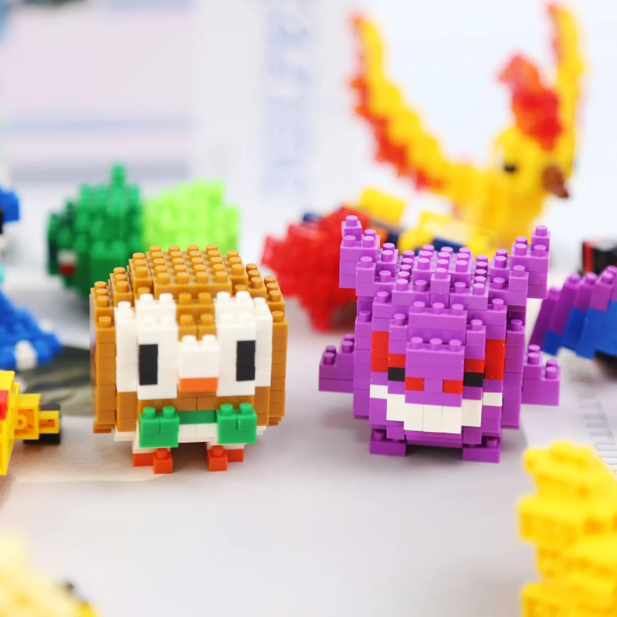 Pokemon-Bausteine Mewtwo Mikro-Maßstab-Modell Desktop-Dekoration HoOh für Gamer-Sammlung und Büroschreibtisch Lugia Zubehör DIY – Detail 4