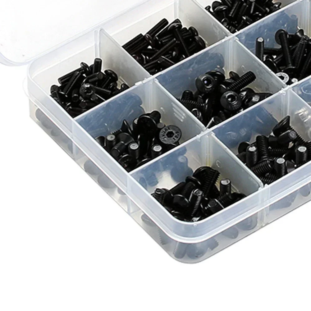 500/conjunto caixa de parafusos portátil para 1/10 rc rastreador carro hsp scx10 trxs TRX-4 TRX-6 tamiya cfx mst hpi kyosho axial d110 d90 peças