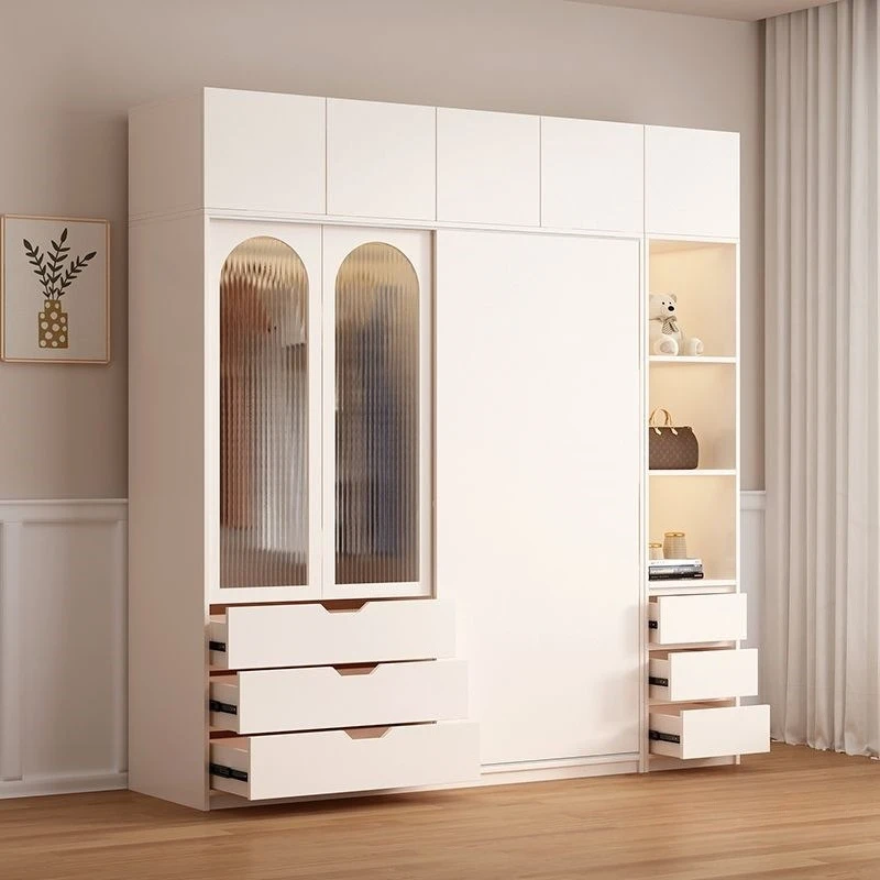 Wardrobe Closet Modern Solid Wood Easy Assembly Sturdy Durable Stable Construction Space Saving Comfortable Ergonomic Design