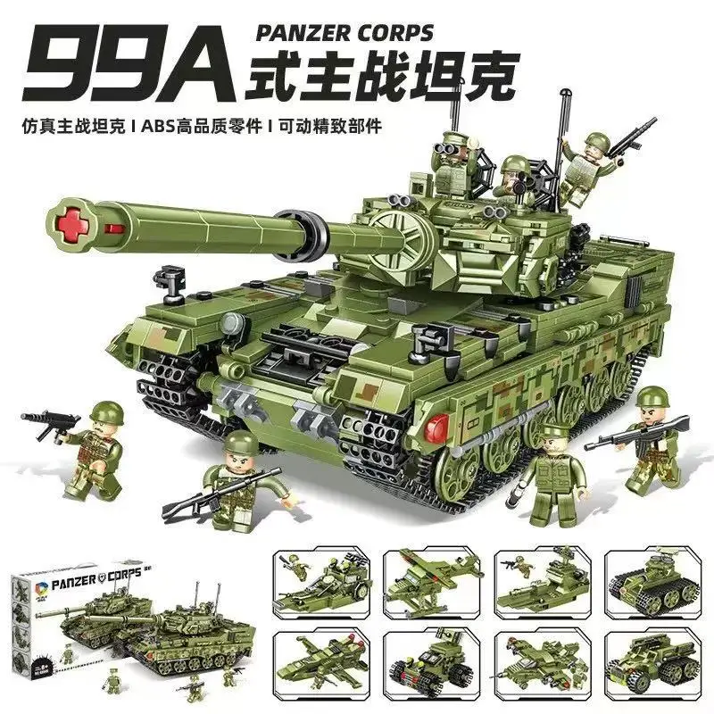 Compatible with Lego bricks military transforming robot tank model puzzle assembly birthday gift toy for gifting, high difficult