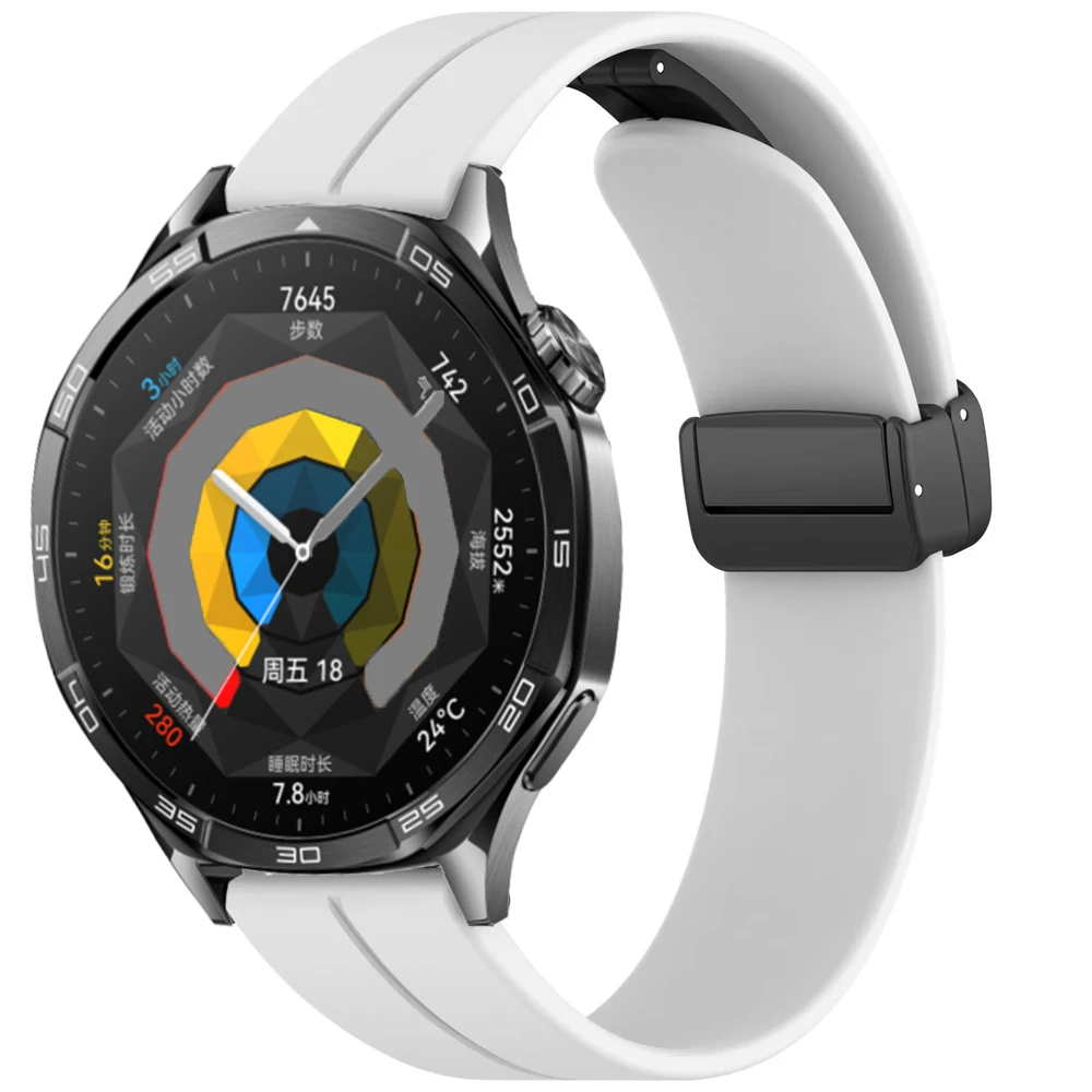 20mm 22mm Silicone Strap for Amazfit Balance/GTR Huawei Watch 4/GT5/4 Pro 46mm Magnetic Breathable Band for Redmi Watch 5 Active