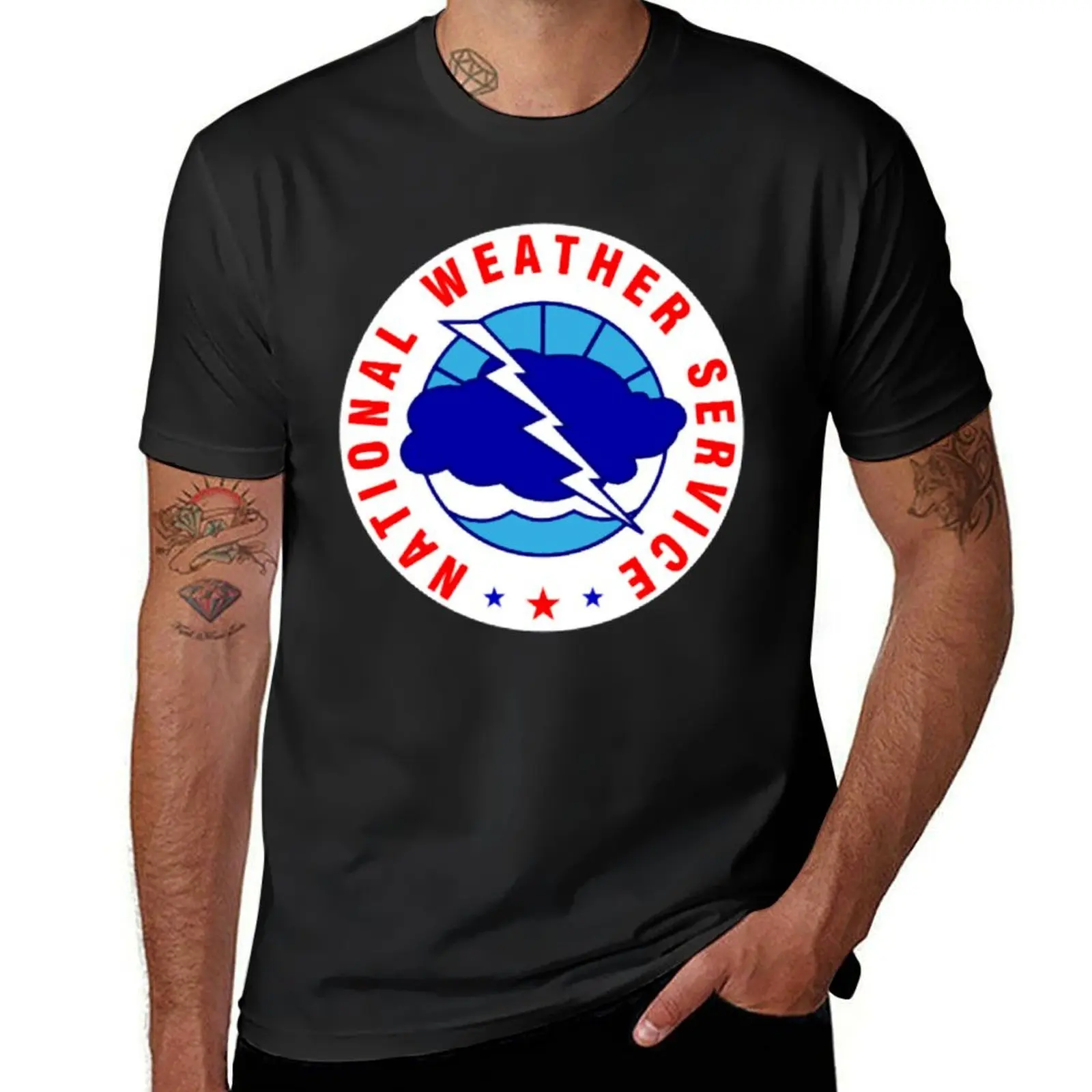 National Weather T-Shirt summer top kawaii clothes customizeds mens t shirt