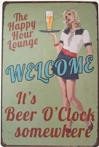 

RETRO METAL WALL SIGN TIN PLAQUE VINTAGE FUNNY MAN CAVE BEER GIFT BAR PUB LOUNGE
