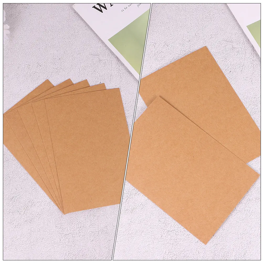 

150Pcs DIY Blank Kraft Paper Postcards Premium Thick Paper Cards for Wedding Birthday Holiday Invitations Creative Message Cards