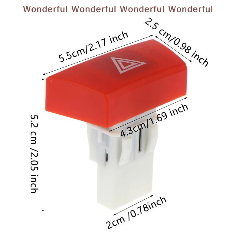 Automotive Hazard Switch 6490 NG Control Button for  206 Safety Warning Light Stable Flasher Operation