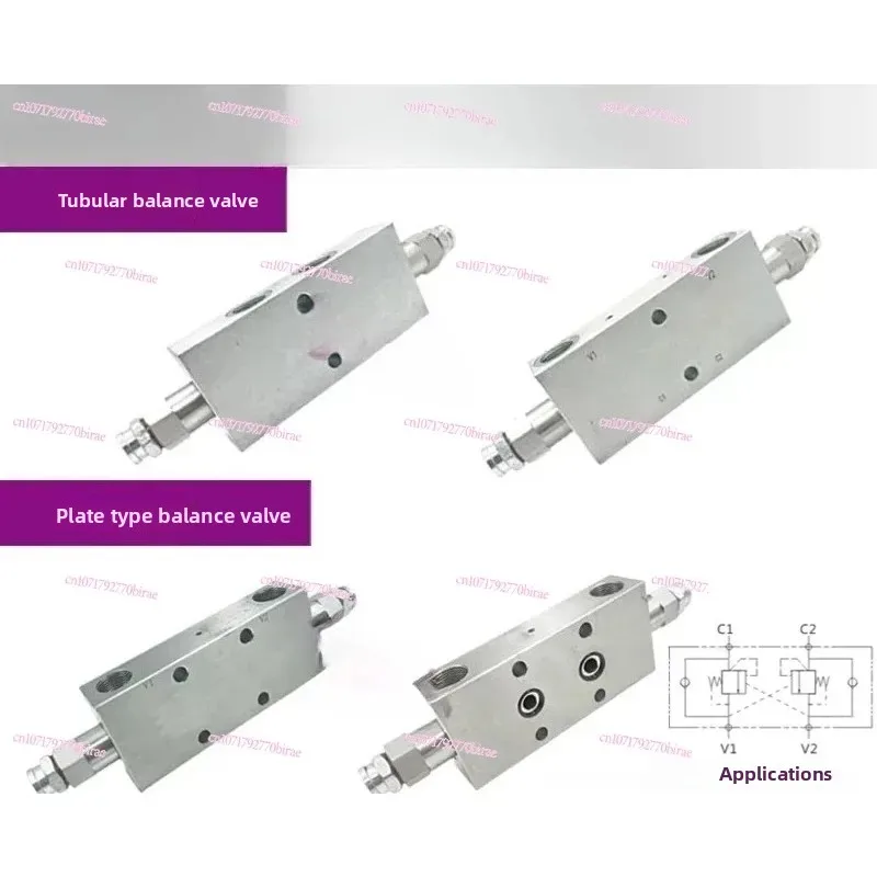 Hydraulic Two-way Balance Valve  Lock Relief Valve Spare Parts For Engineering Crane  Cylinder Oil Pump Tubing Assembly
