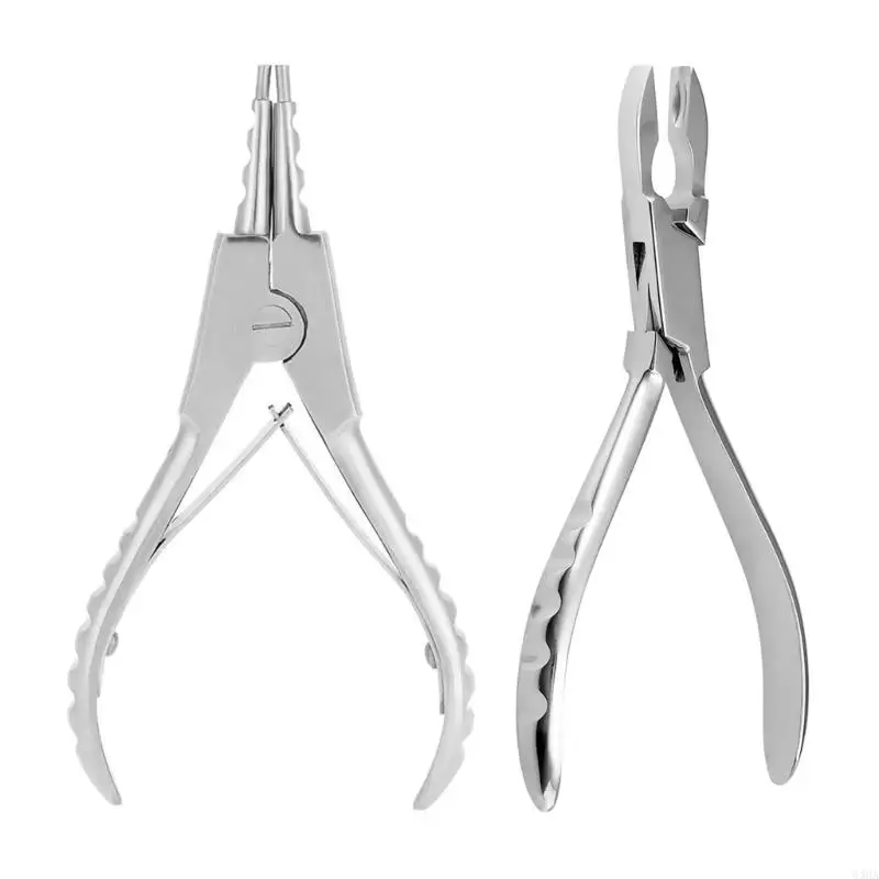 63HA Professional Hinged Closed Hoop Ear Lip Septum Nose Rings Piercing Plier Clamp