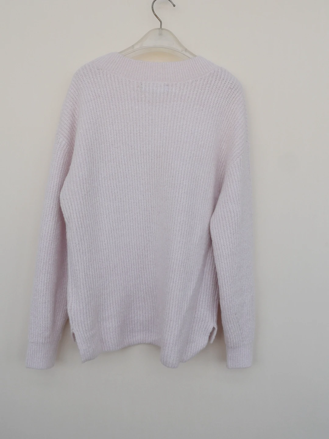 المرأة شتاء طويل Sve فضفاض صالح ثي لينة V-Ne سترة دافئة مريحة تريكو لينة الاكريليك مزيج الصوف مزيج