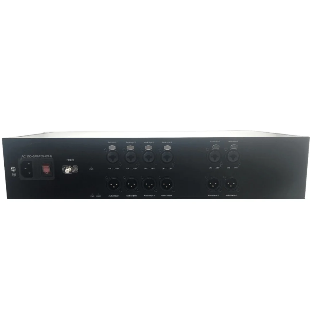 

One Pair 6 Channel Bi Directional 48V XLR Balanced Audio Fiber Optic Converter