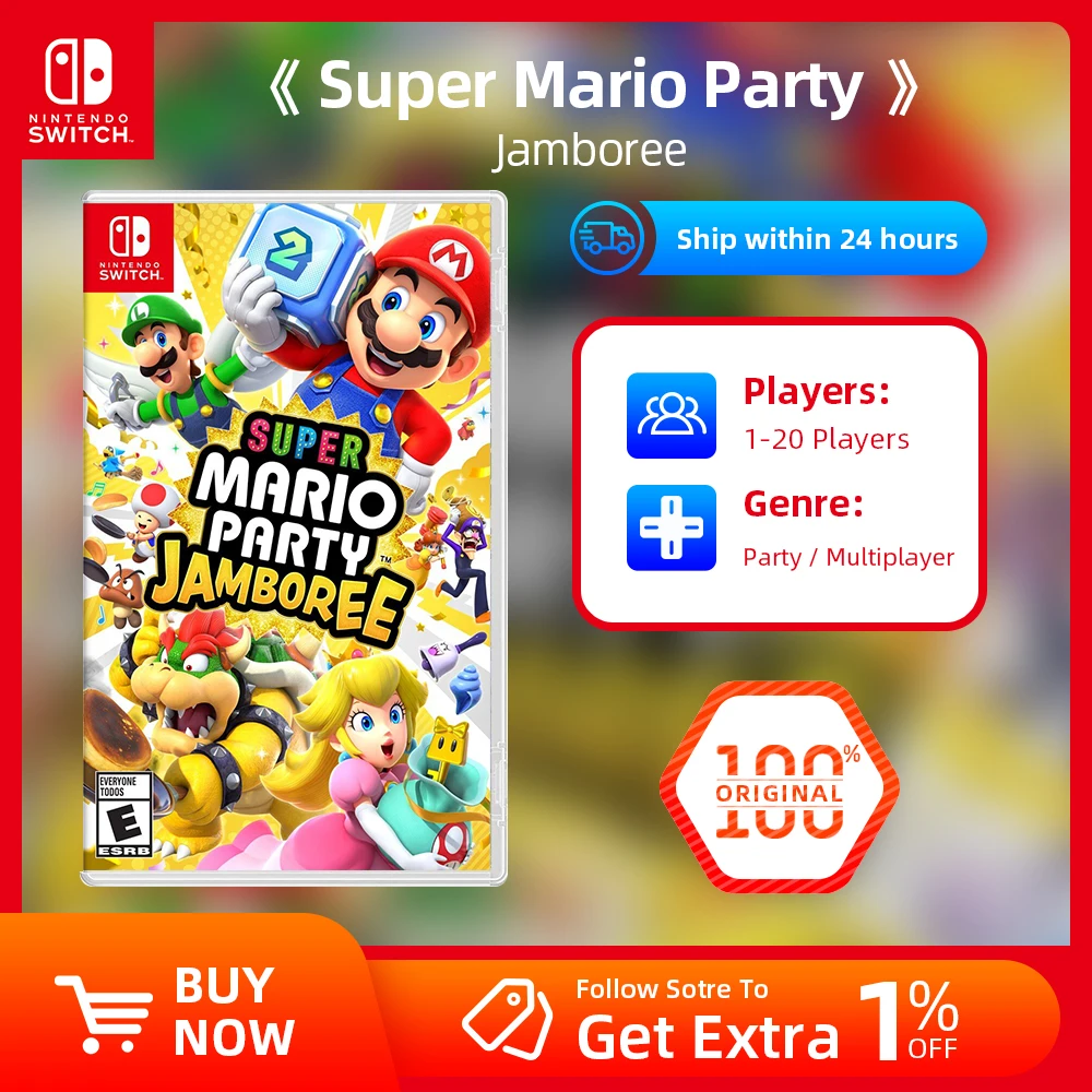 Super Mario Party Jamboree Nintendo Switch Game Deals Physical for Nintendo Switch OLED Nintendo Switch Lite Switch Game Cards