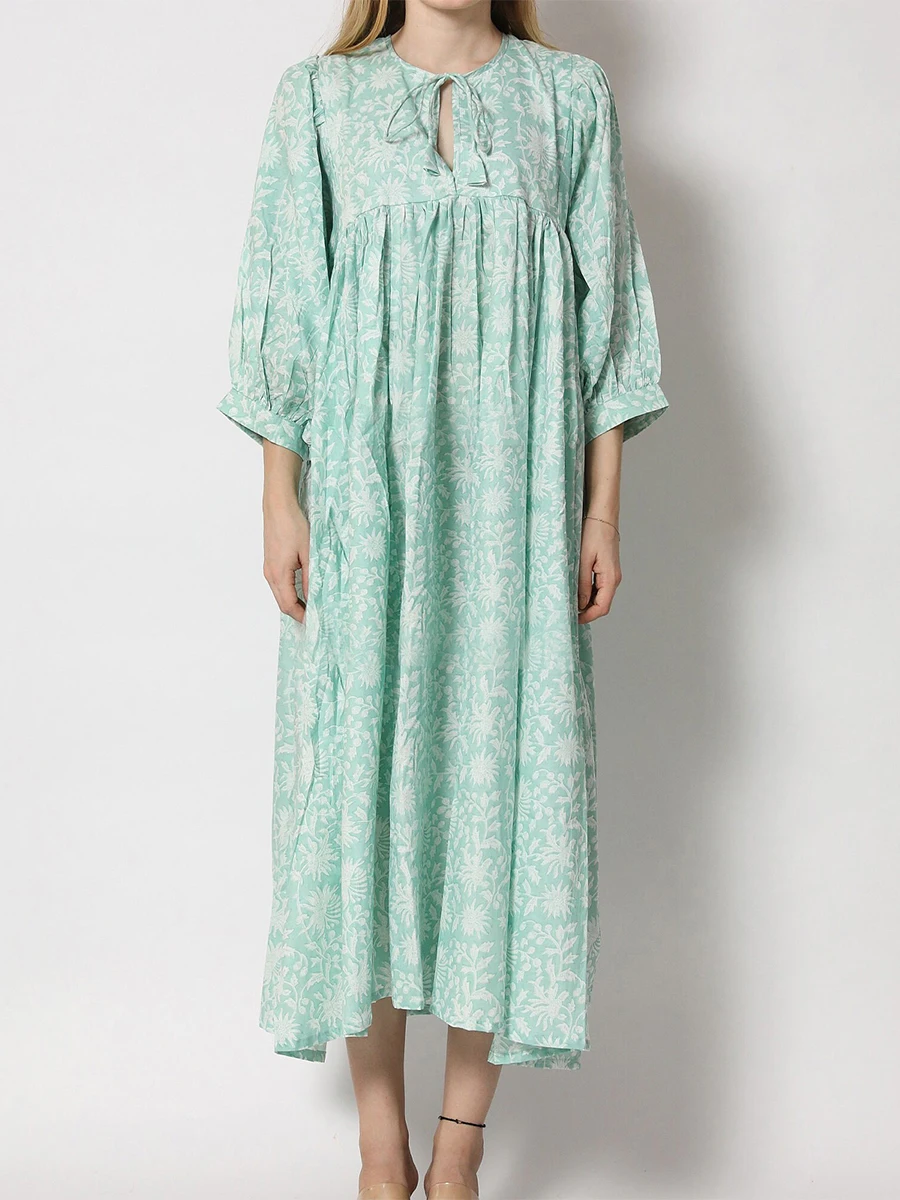 Robe maxi vintage à pois pour femmes, ourlet à volants, taille haute, robe de plage élégante, robe de soirée d'été Boho