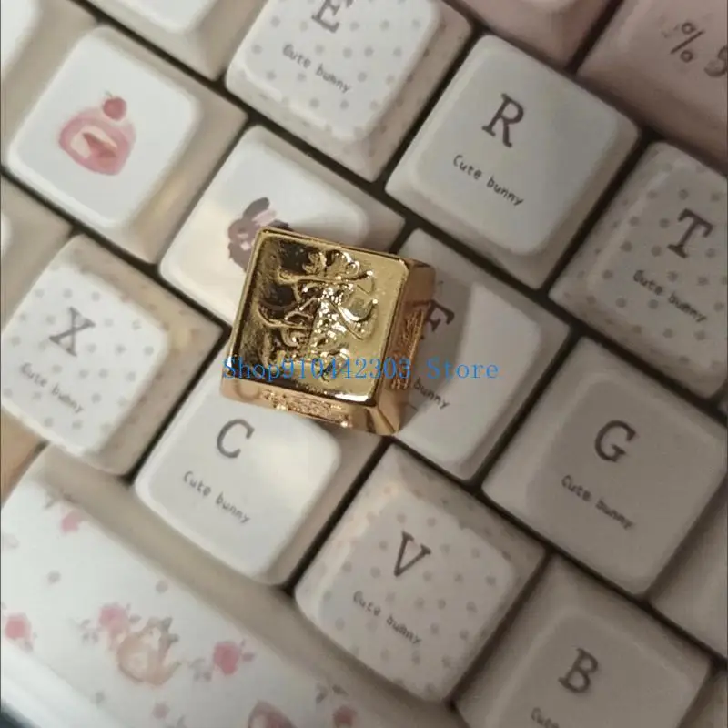 652F Chinese Ancient Brasses ESC Keycap with Traditional Wealth Symbol for Switches