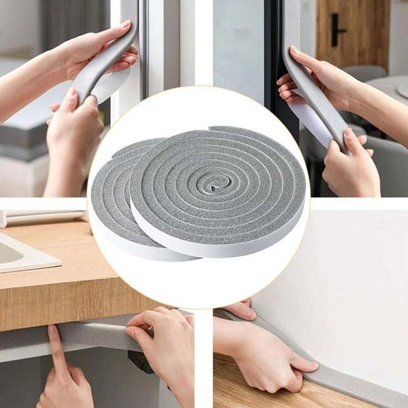 31GJ Soft Self-Adhesive Sponge Insulation Tape Door Window Sealing Strip Weather Stripping Soundproof Windproof Dustproof