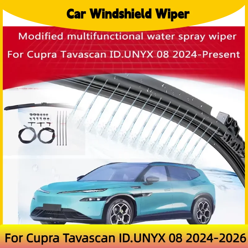 Car Modify Windshield Water Spray Wiper For Cupra Tavascan ID.UNYX 08 2024-2027 Auto Exterior Wet Arm Cleaning Wiper Accessory
