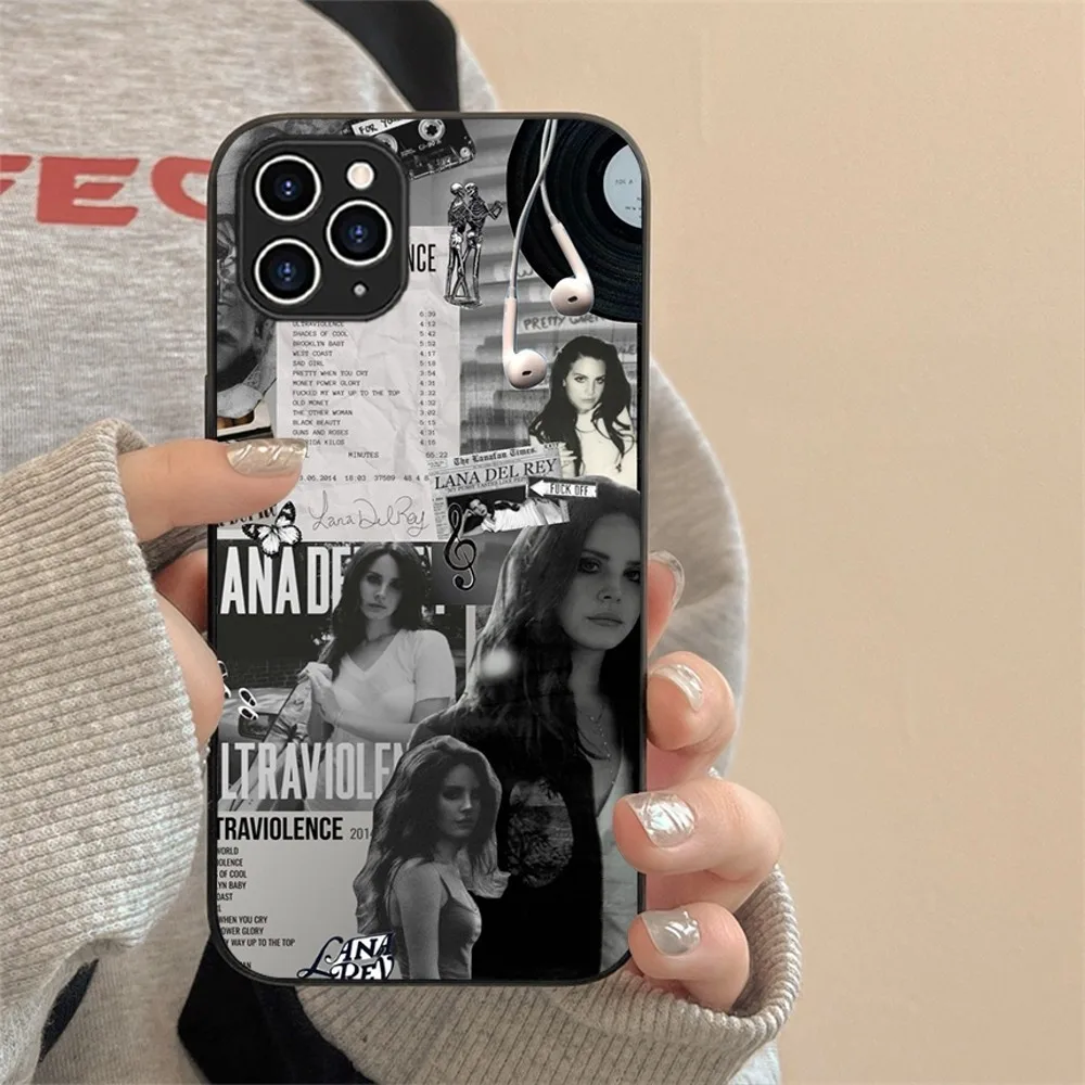 L-Lana Del Rey Singer Kraft Phone Case For Iphone 15 11 13 14 Pro Max 7 8 Plus X Xr Xs Max Se2020 12mini Cover Case