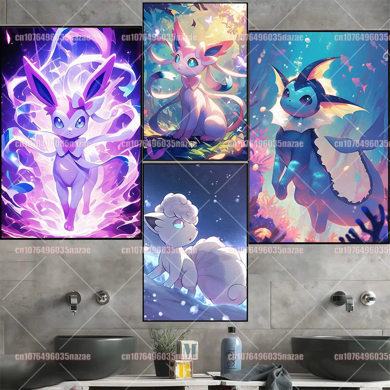 poster-de-arte-de-anime-japones-pokemon-eevee-fofo-impressao-em-hd-pintura-em-tela-decoracao-moderna-para-quarto-infantil