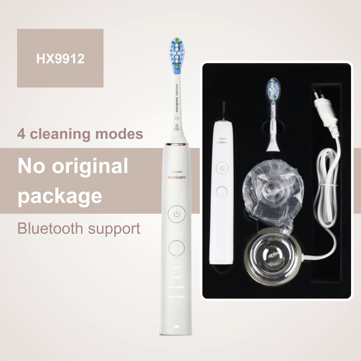 

Philips Electric Toothbrush Sonicare DiamondClean Smart HX9912, No Original Box