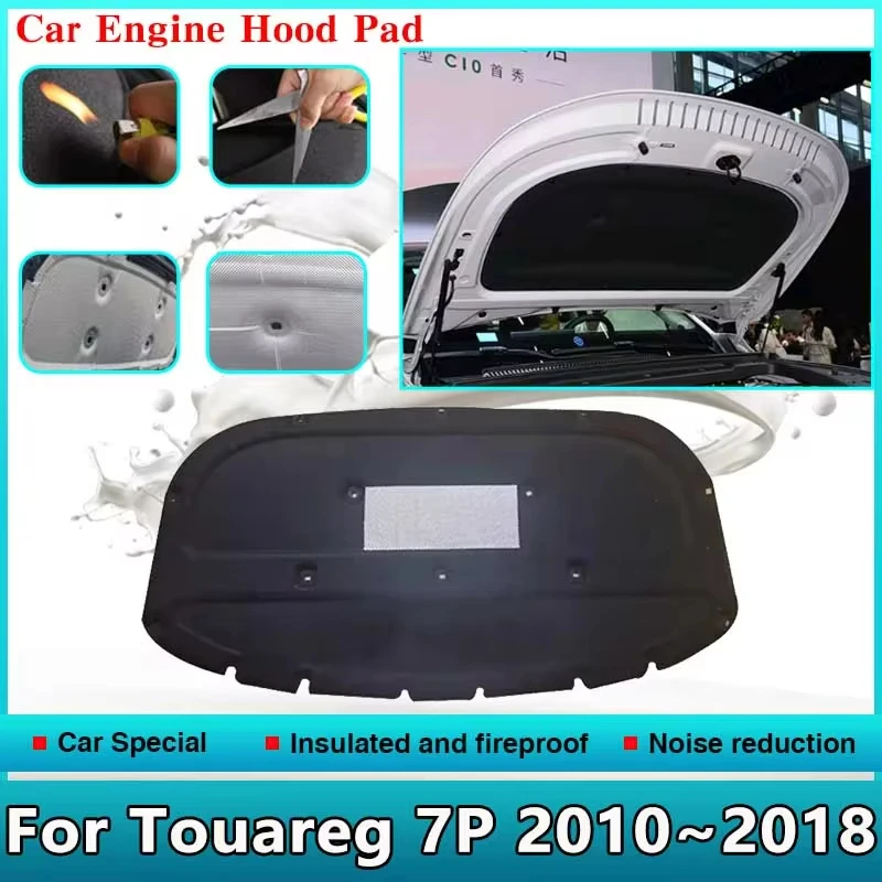 

Accessories for VW Volkswagen Touareg 7P 2010~2018 Car Engine Hood Pads Heat Sound Insulation Cotton Soundproof Fireproof Mats