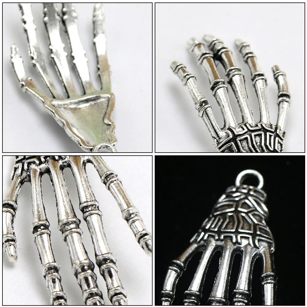 

20 шт., подвески для рук, украшения на Хэллоуин, прочный материал, процесс гальваники, смолящая атмосфера, серебро