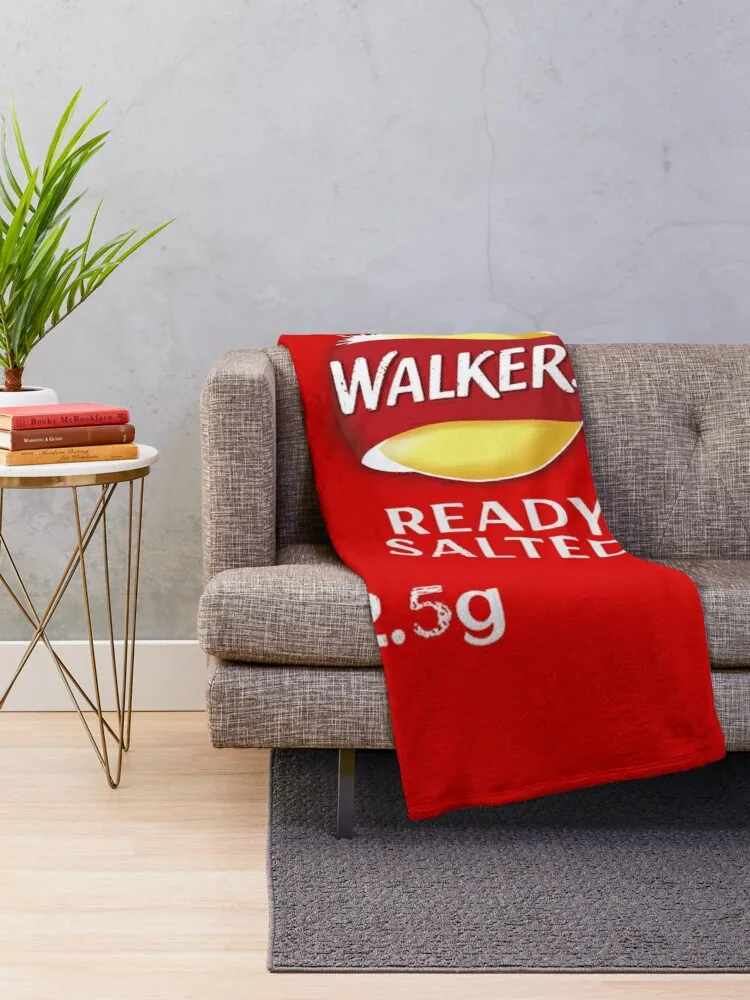 Walkers Ready Salted Crisps design Throw Blanket Single Blanket Extra Large Throw Blanket