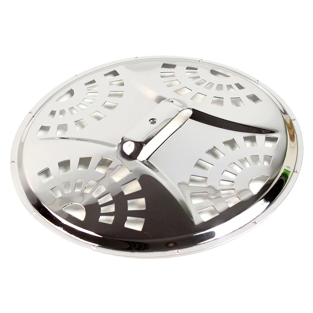 

Guitar Cover Plate 281x281x015mm Silver Brass Nickel-Plated Resonator for Dobro Resophonic Wood Metal Body Classic Perforated
