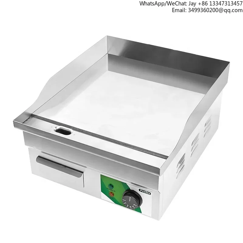 

2026Commercial Kitchen Equipment Stainless Steel Tabletop 400 Mm Chrome Grill Board Electric Griddles