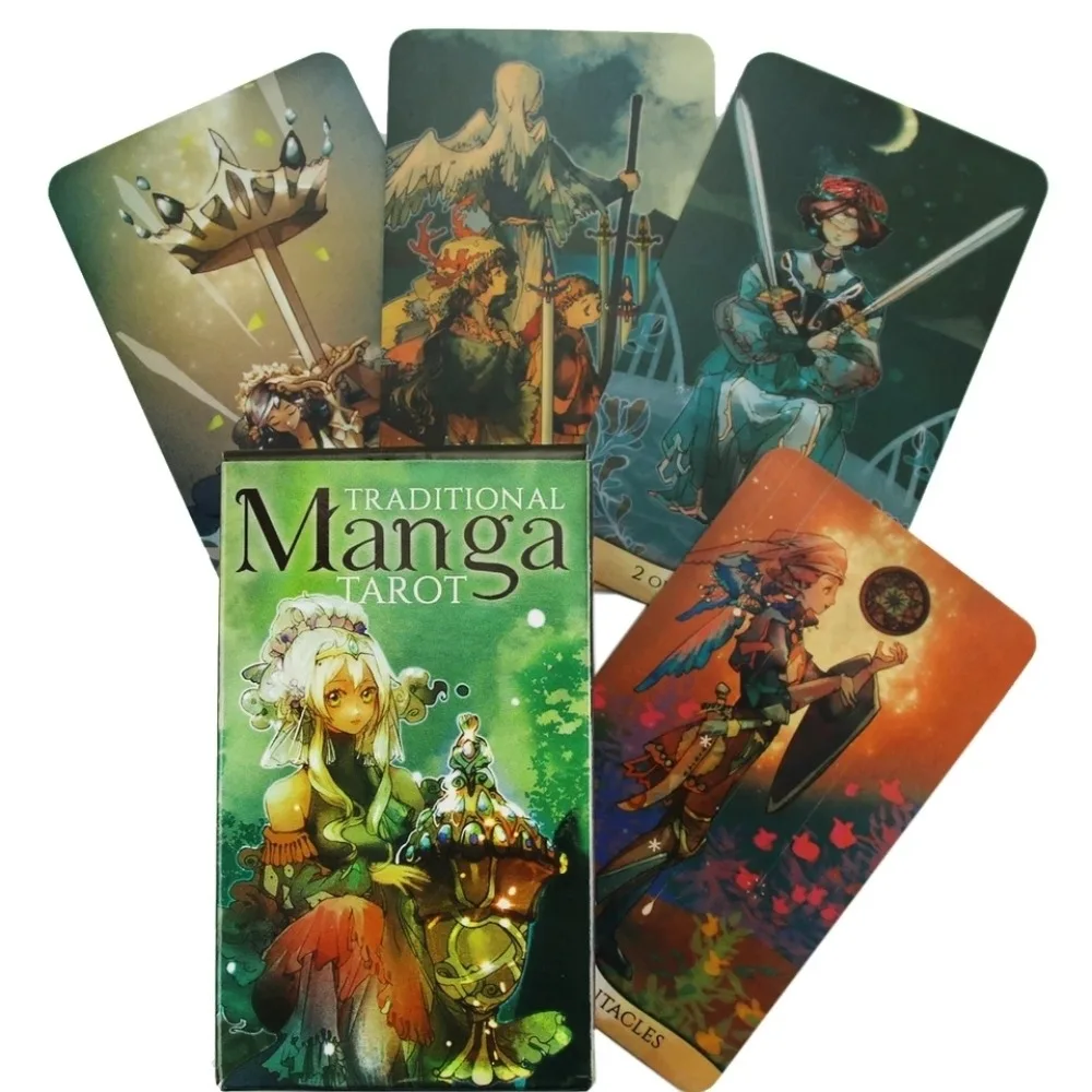 Juego de Adivinación de Estilo Anime Japonés de 10.3*6cm, 78 Cartas de Tarot Tradicionales de Manga