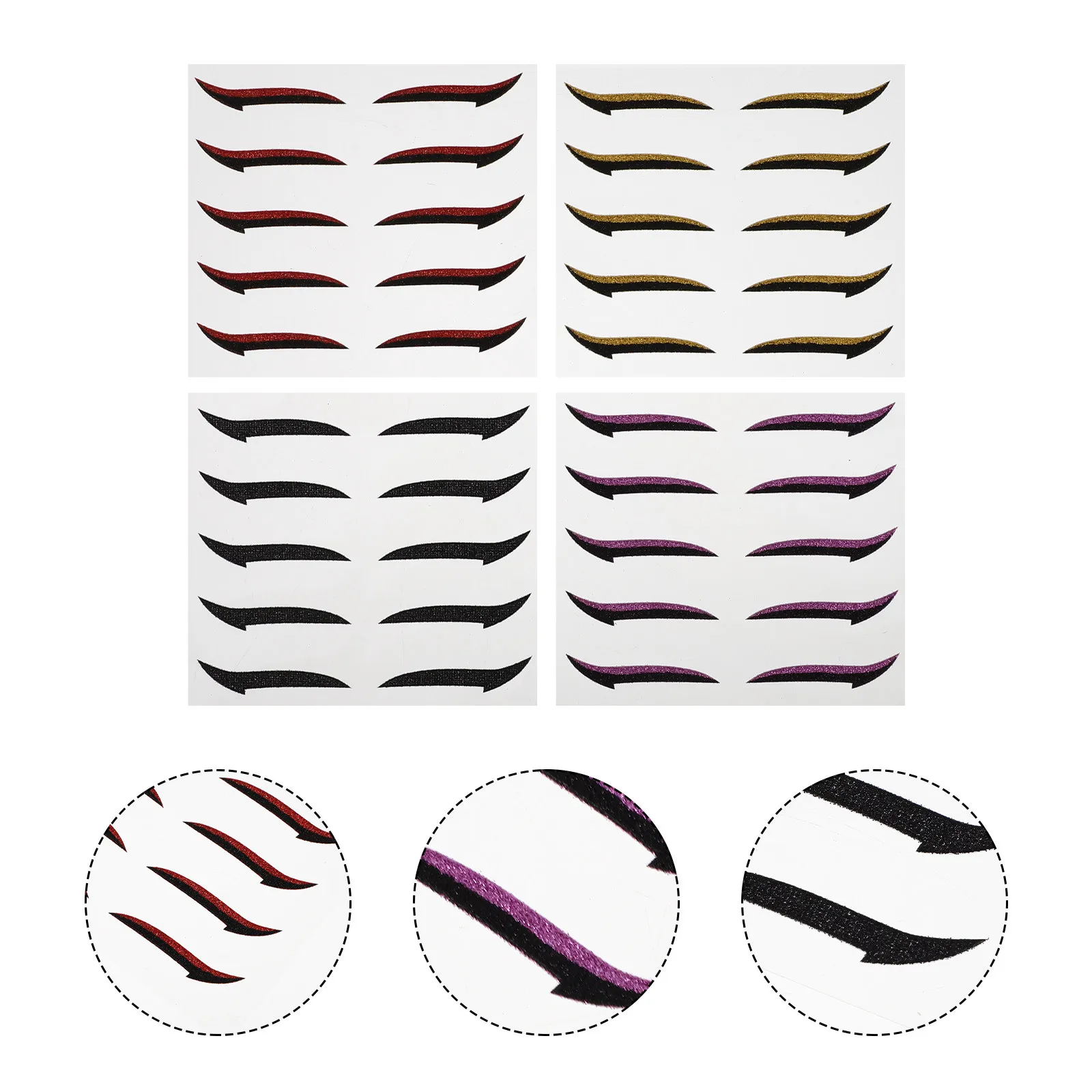 20 paar eyeliner-stickerkits voor dames, plakkerig, snelle toepassing, perfect cadeau voor familie, vrienden, charme-ogen, eyeliner-stickers