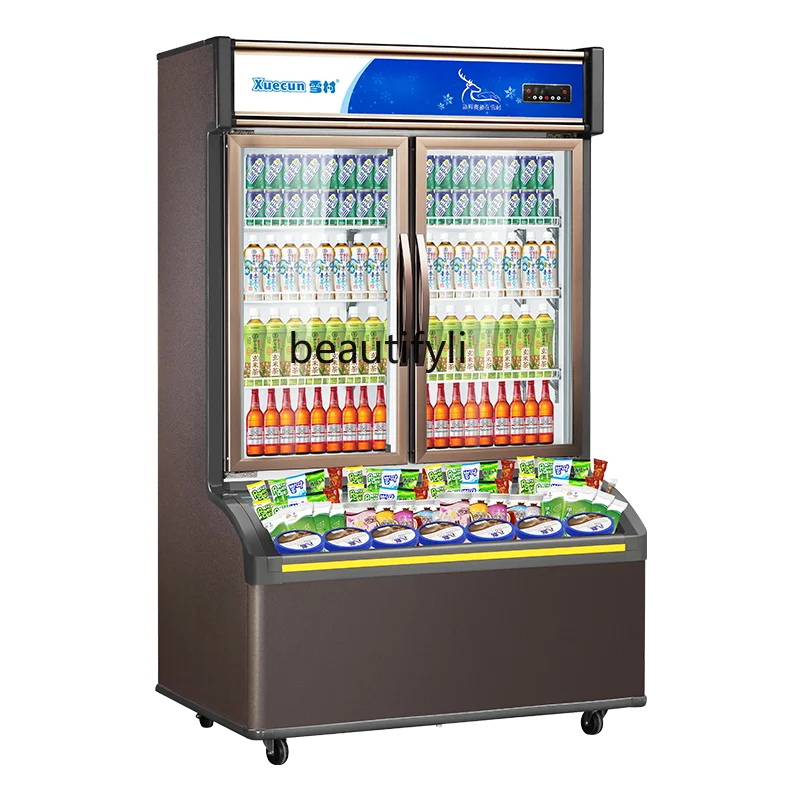 

Convenience store commercial freezer ice cream cream mother and child cabinet refrigerated and frozen integrated display cabinet