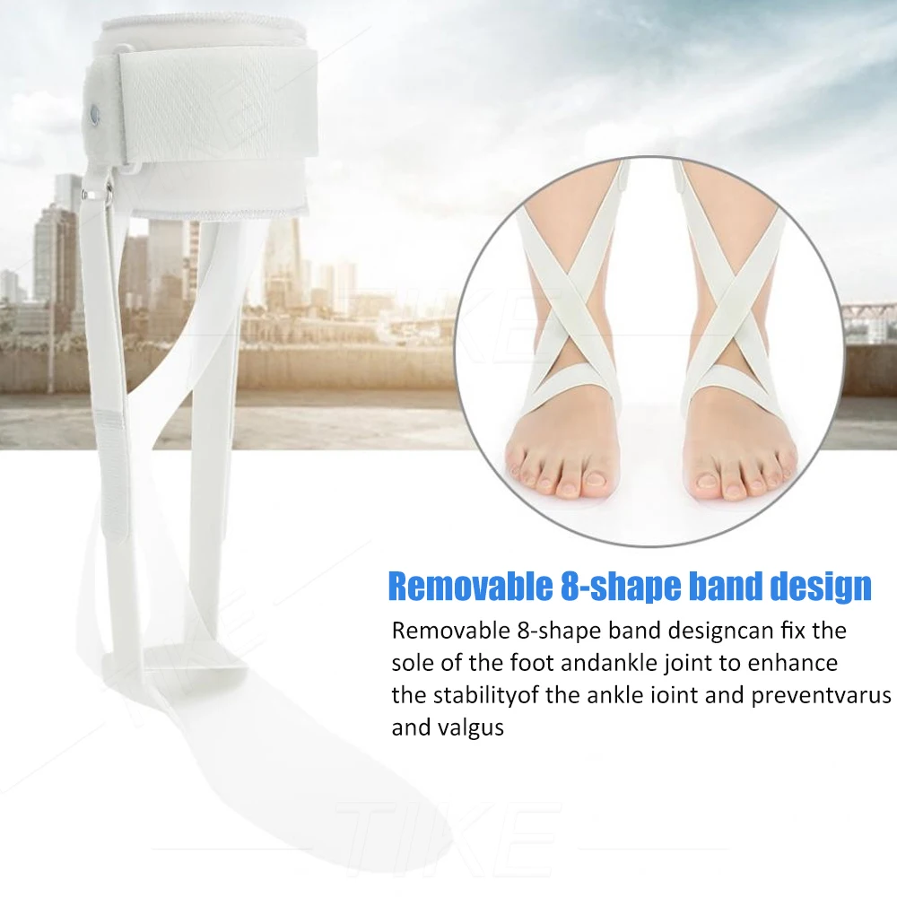 TIKE AFO Adjustable Foot Ankle Brace Orthosis Wrap Corrector Brace Relief Pain Feet Protection Corrective Splint Foot Drop Brace