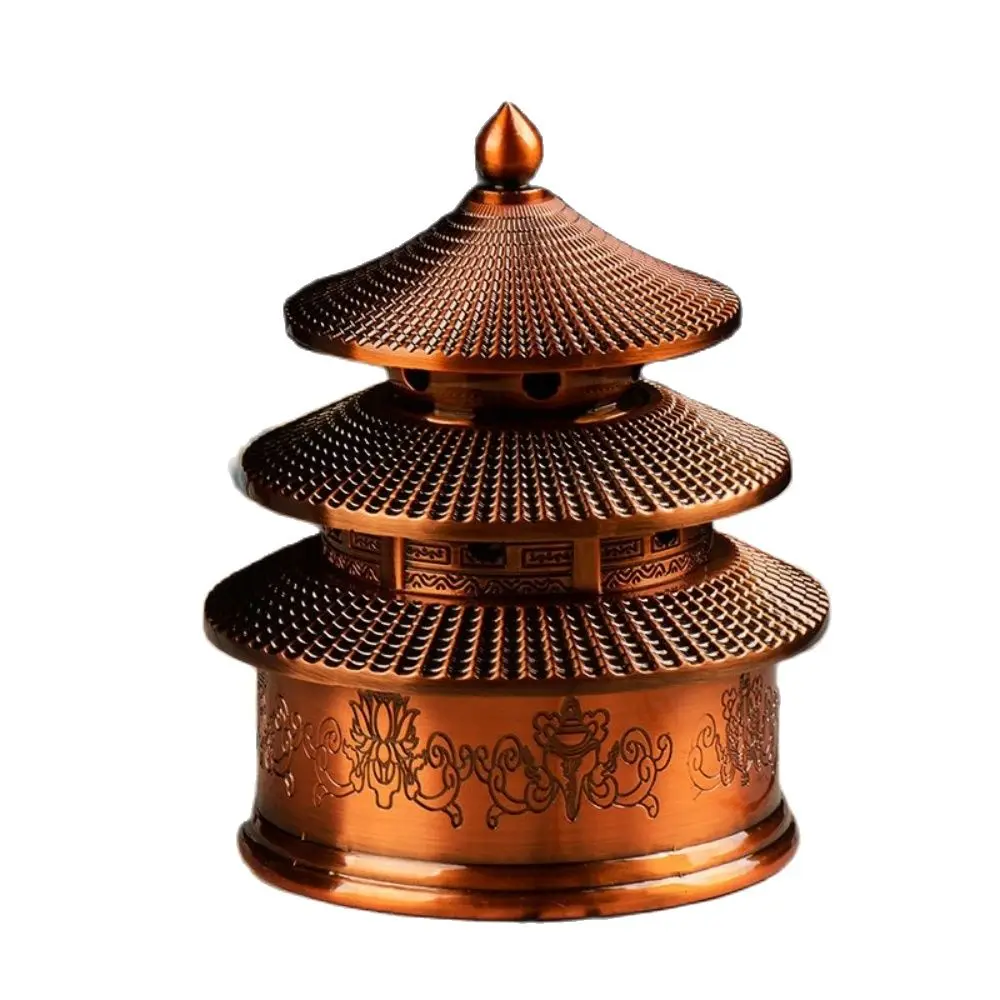 Incense Burner Copper Temple of Heaven Aromatherapy Stove Home Indoor Decoration Incense Holder Burner