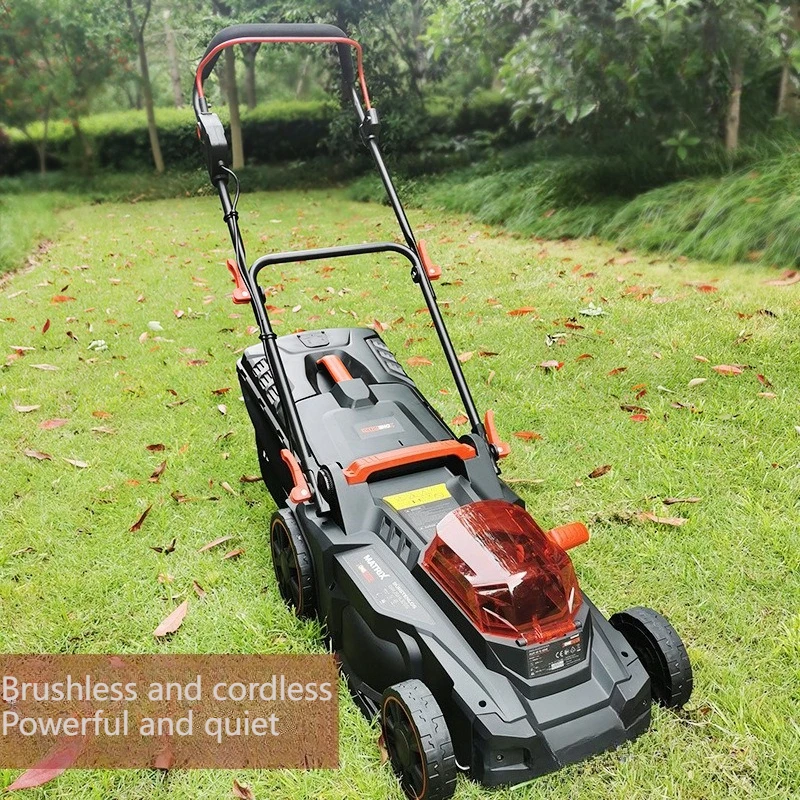 High-Efficiency Cordless Electric Push Reel Mower Self-Propelled Lawn Mowing Tool for Home Garden Care