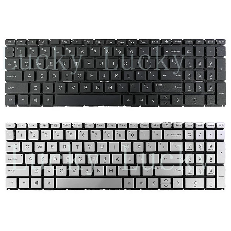 f For HP 15-FC 15-FD Laptop Backlit Keyboard/ Without backlight Black/ Silver