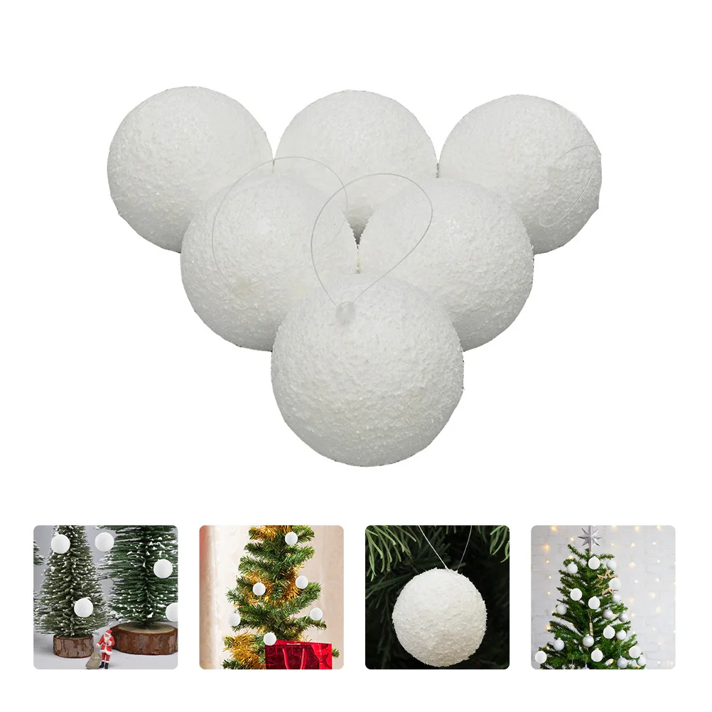 

12pcs Christmas Ball Decor White Xmas Ball For Diy Craft Party Decoration Art Project School Activity Tree Ornament Foam Craft