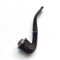 Double Purpose Cigarette Tobacco Pipe Resin Carved Bent Filter Pipe Hemp Bump Iron Pot Cigarette Holder Handmade Smoking Pipe