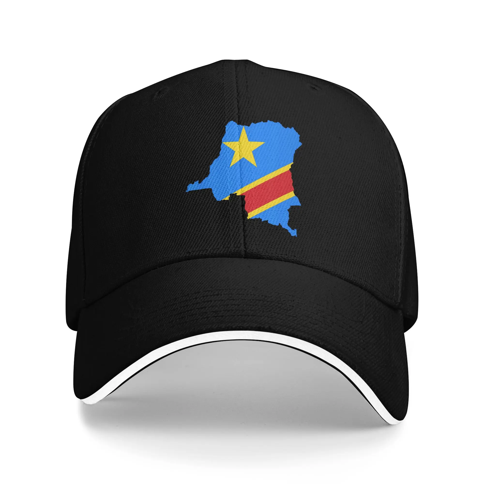 Summer Democratic Republic of the Congo Flag Baseball Cap  Gym Sun Hip Hop Hats Female Male Sunscreen Baseball Caps