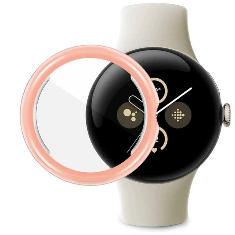 Watch Case Tempered Glass Screen Protector for Watch 1/2 Gen Smartwatch Scratch Proof Protective Cover Sleeve F19E