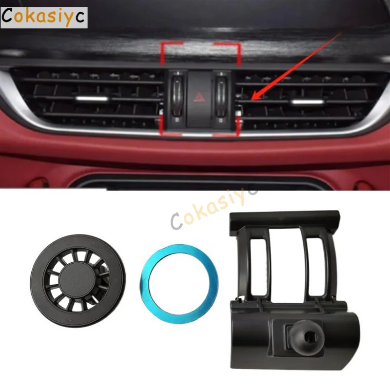 1Set ABS Plastic Material For 2017-2023 Alfa Romeo Stelvio Special Car Magnetic Phone Holder Fixed Bracket Stand Mobile