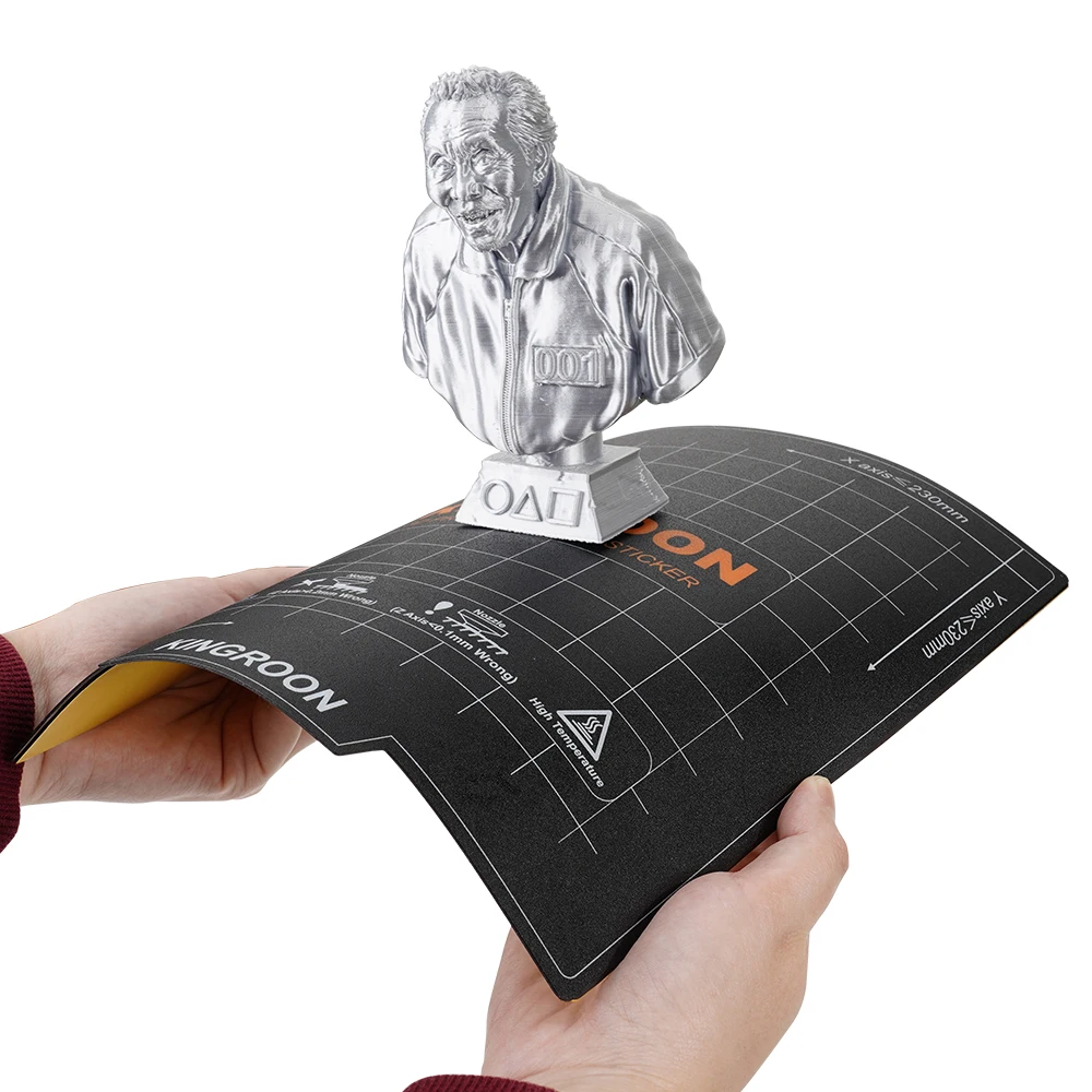 KINGROON مرنة المغناطيسي Heatbed 180x180/235x235 مللي متر طابعة ثلاثية الأبعاد غطاء سرير ساخن A + B لينة المغناطيس بناء لوحة ل KP3S KP5L أندر 3