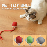 New Interactive Cat Toys Ball Toys for Cats Auto Electric Rolling Ball Toys Bouncy Ball With Tail Cat Ball Cat Toys Rechargeable