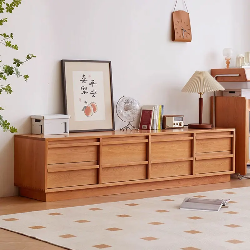 

Customizable solid wood TV cabinet cherry wood