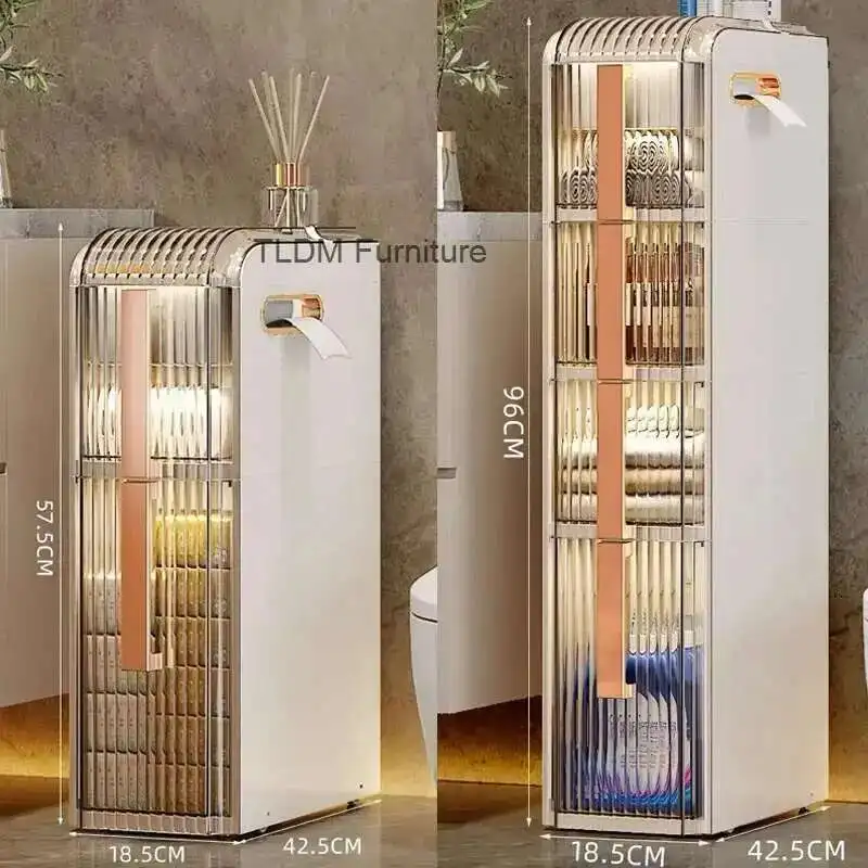 

Nordic Home Bathroom Gap Storage Cabinet Acrylic Multi-layer Storage Holders Light Luxury Storage Kitchen Organization Shelves