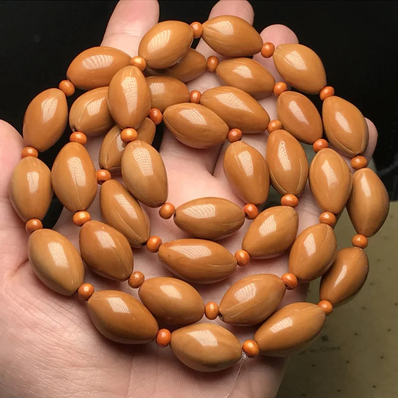 's First-Hand Supply Nuclide Beads Bracelet Light Bead Plain Oil Core Carving Olive Hu