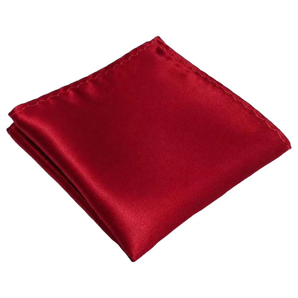 Solid Color Men's Pocket Square Square Shape Satin Breast Pocket Handkerchief Foldable Waterproof Formal Handkerchief