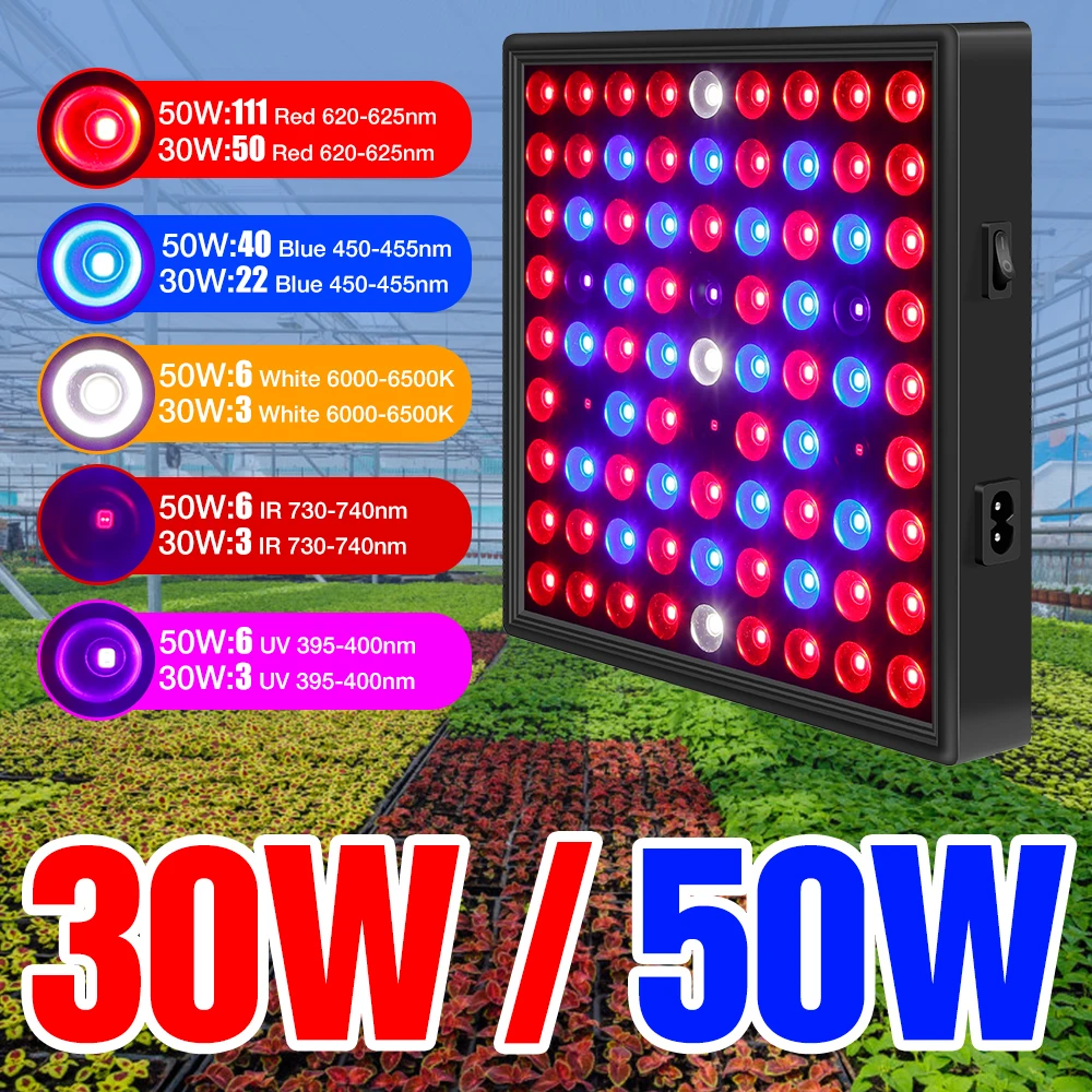 LED Grow Light Greenhouse Phytolamp For Plants Full Spectrum Led Lights Bulb Quantum Board Phyto Lamp Indoor Seedlings Grow Tent