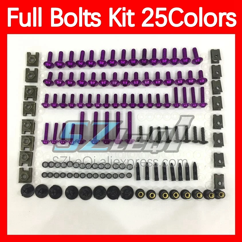 Fairing Bolts Full Screw Kit For YAMAHA FZR250 R FZR 250 R FZR 250R FZR250R 90 91 92 1993 1994 1995 Body Bolt Screws Nuts 268ps