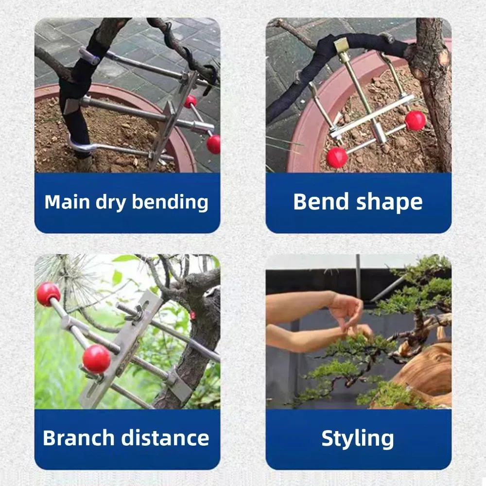 Stainless Steel Tree Branch Bender Red Labor Saving Branch Trunk Bender Ergonomic Design Non Slip Trunk Lopped Regulator