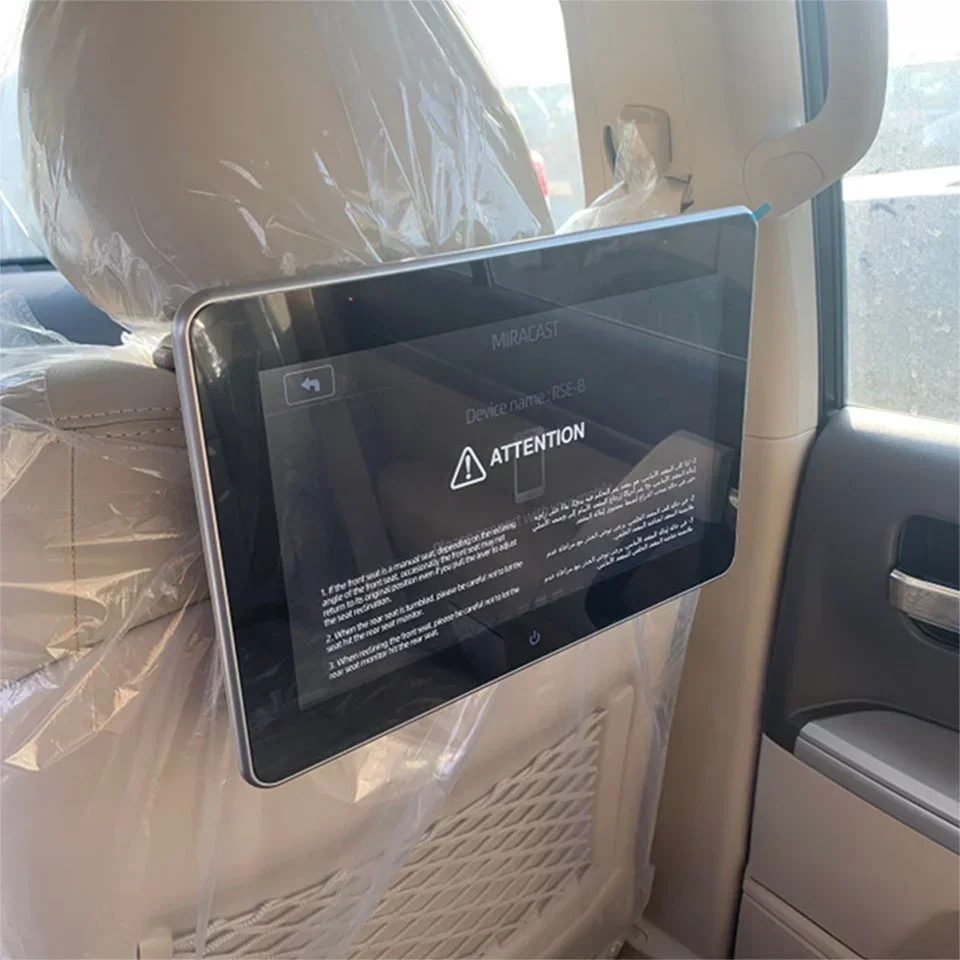 AZTON سيارة 11.6 بوصة عرض المقعد الخلفي أندرويد آيفون IOS شاشة تعمل باللمس لاند كروزر برادو لكزس LX570