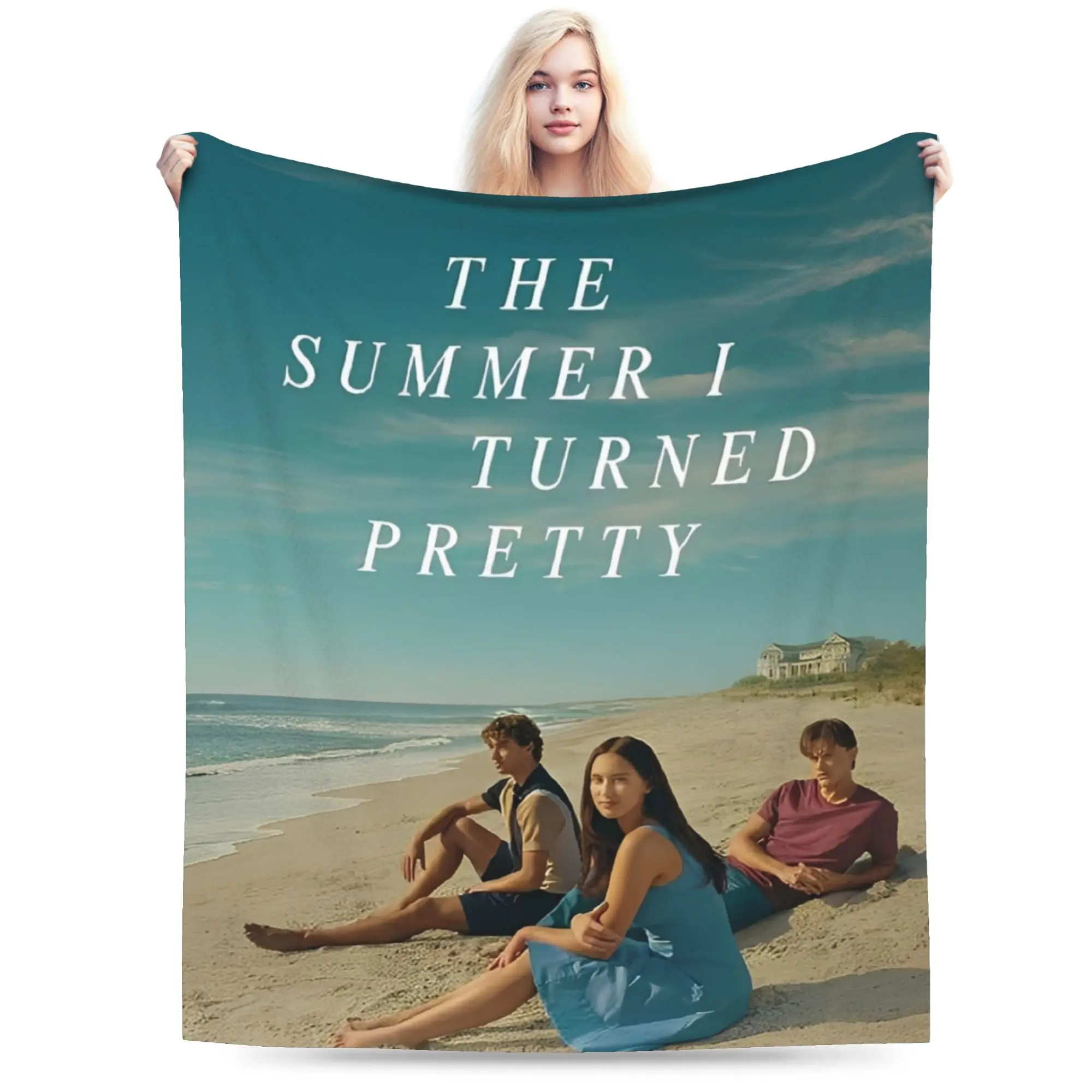 Vintage The Summer I Turned Pretty Blanket Velvet Portable Ultra-Soft Throw Blankets for Bedding Couch Plush Thin Quilt